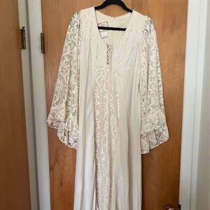 Vintage Gunne Sax by Jessica McClintock Boho Lace Dress – Size 9 (Fits Like 4–6)